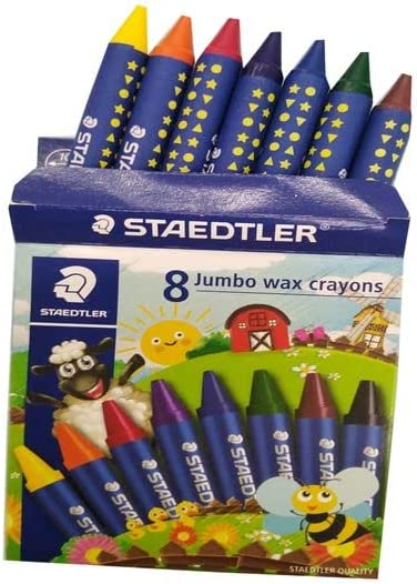 مجموعة أقلام تلوين شمعية جامبو من ستيدلر، 8 قطع، 10 مم - رقم: 2290NC8