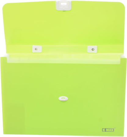 K-Max High Quality Expanding File With Lock And Handle 12 Pocket - A4 - No:KMS3013 - Assorted color