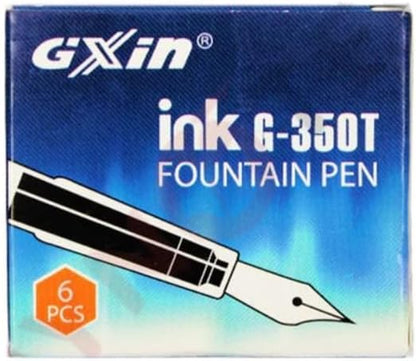 Gixin Pack of Blue Ink Cartridge Refills - 6pcs - No: G-350T