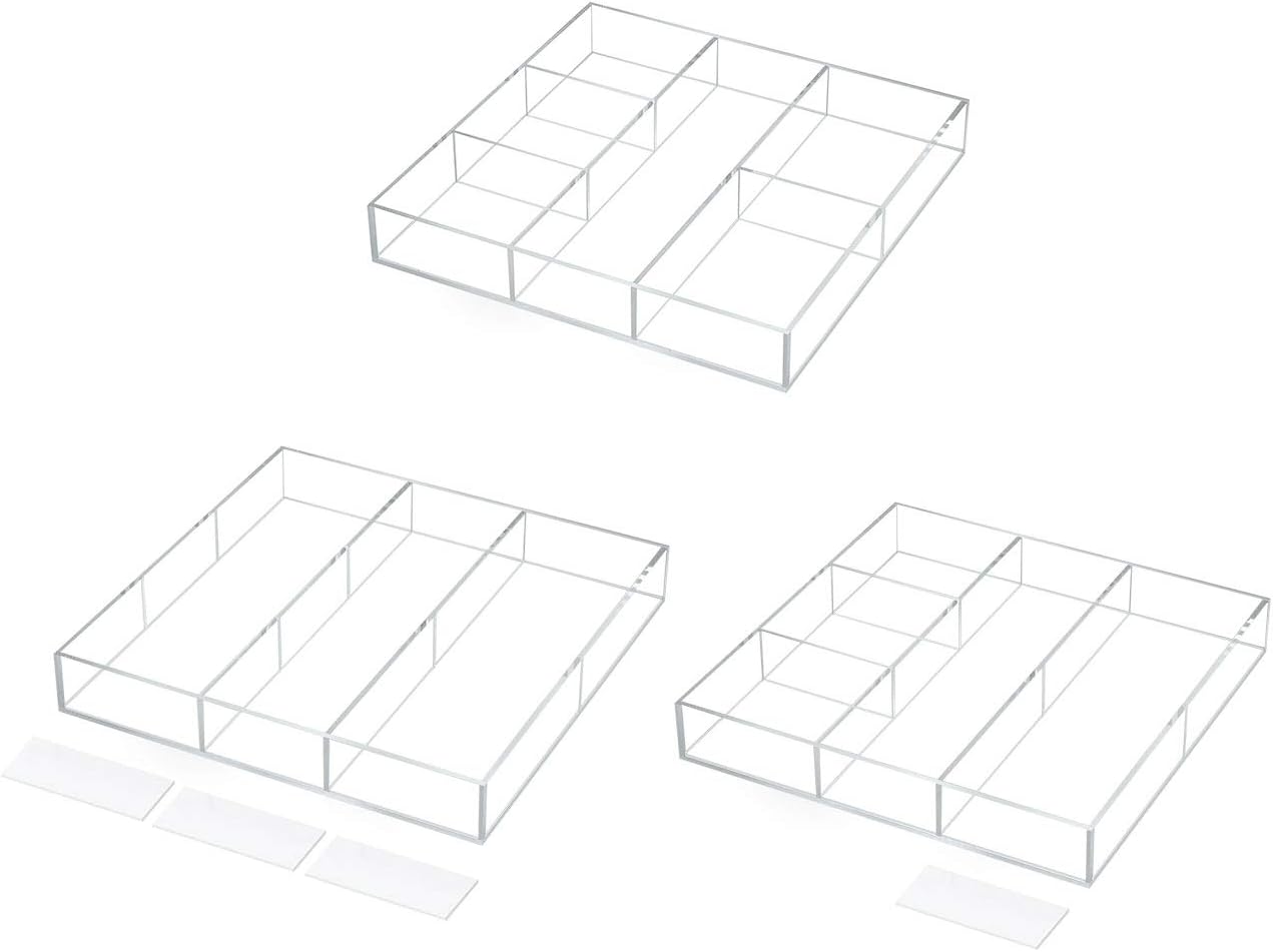 صينية تخزين أدراج أكريليك بستة أقسام