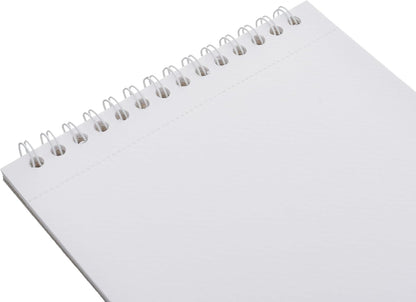 Yassin White Sketchbook, 12 Sheets 15x21cm Wire-Bound for Art and Sketching