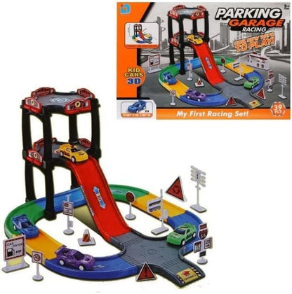 مجموعة مرآب سباق السيارات للأطفال - رقم: 735 