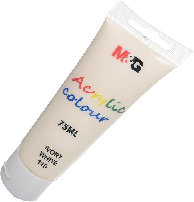 أنبوب ألوان أكريليك من إم آند جي تشنغوانغ، مجموعة بولد آرت كرييشن، 75 مل - أبيض عاجي (110) - رقم المنتج: APLN6598