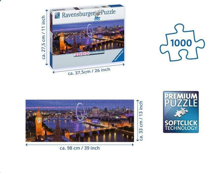 أحجية بانوراما لندن ليلاً من رافينسبورغر - 1000 قطعة - رقم: 15064