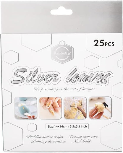 حافظ على ابتسامتك - رقائق راتنج فضية معدنية - 25 ورقة - رقم: SJB-0003S 