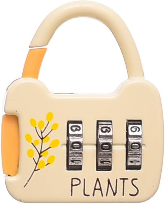 3 Digit Mini Cute Lock Plants Theme For Luggage And Backpack - No:JY80006-1