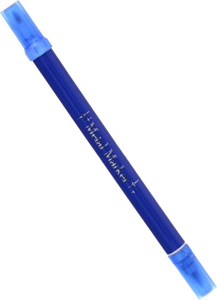 M&G Metal Marker Pen, Number 8062, Double-Tip, Blue