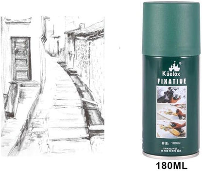 Kuelox pastel/charcoal & pencil drawings fixative (180ml) for pinting, drawing