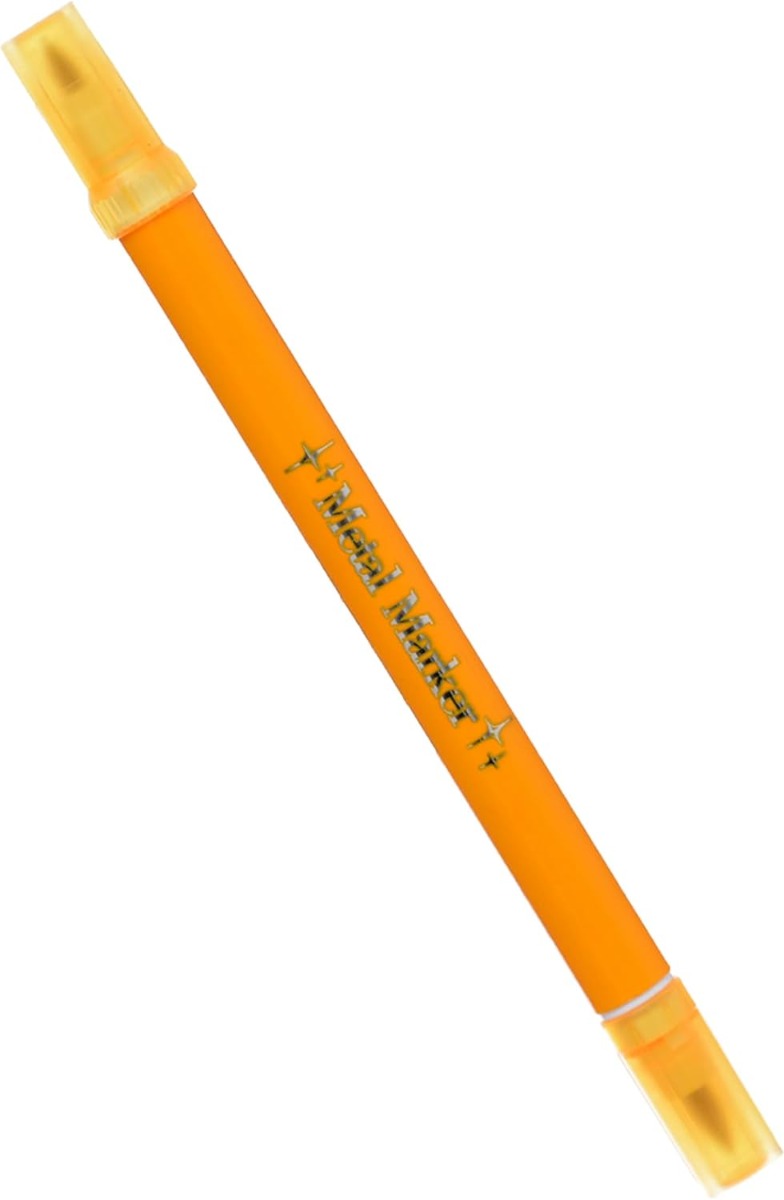 M&G Metal Marker Pen, Number 8062, Double-Tip, Orange