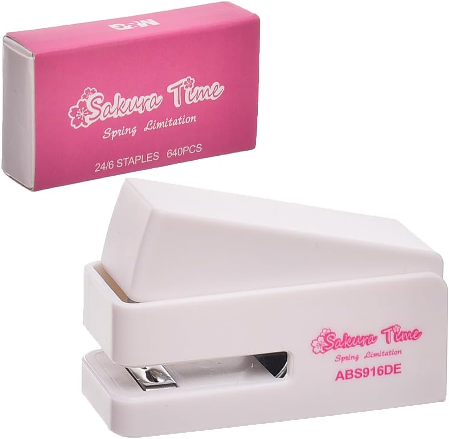 M&G Chenguang Cherry Blossom Mini Stapler with 24/6 Staples - No:ABS916DE