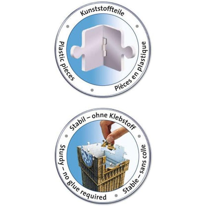أحجية ثلاثية الأبعاد من رافنسبورغر - بيغ بن - ٢١٦ قطعة - رقم: ١٢٥٥٤