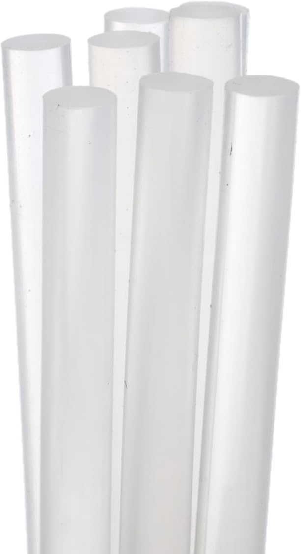 Transparent Hot Melt Glue Sticks – 8 Pieces – Clear Glue Gun Refills for Crafting, DIY & Repair - No: 1181