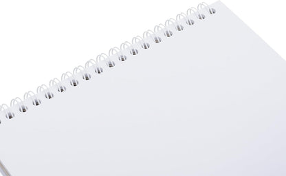Yassin Piccola Sketchbook, 30 Sheets Wire-Bound for Compact Art and Drawing, White