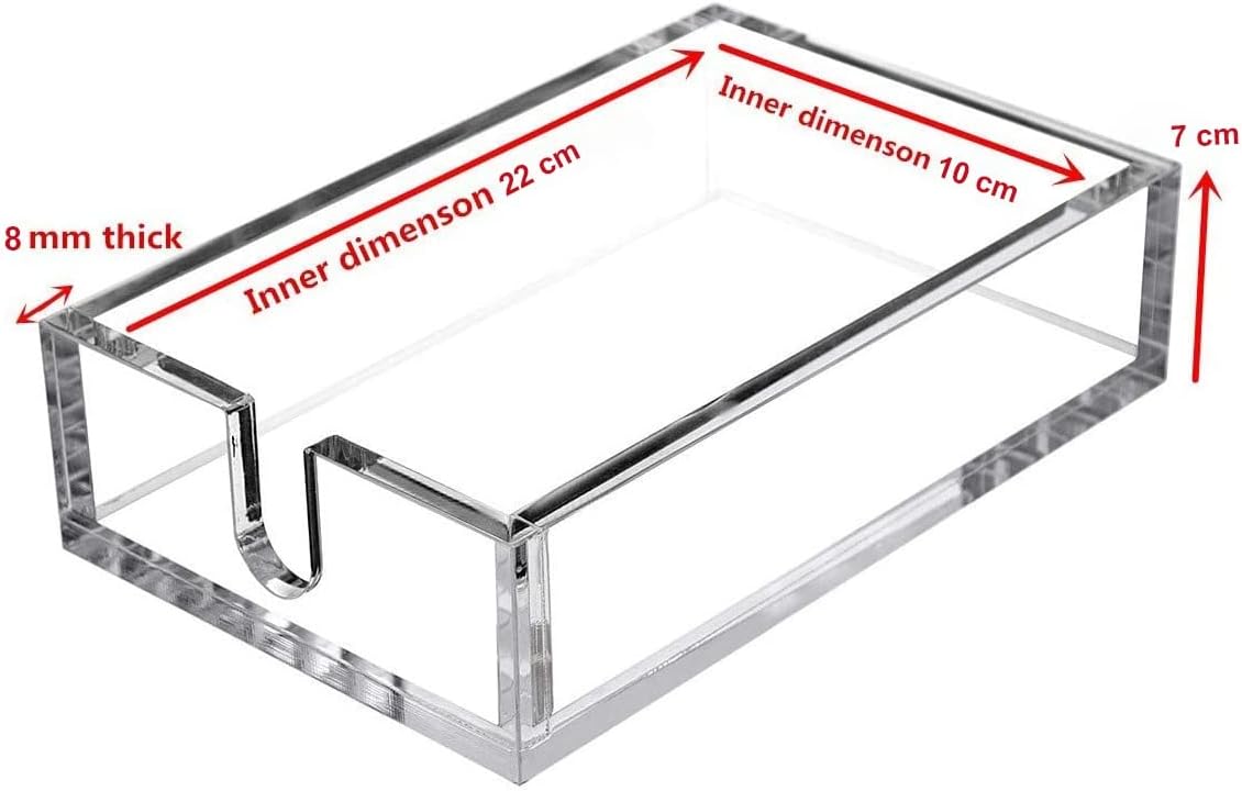 حامل مناديل ورقية أكريليك للضيوف. 