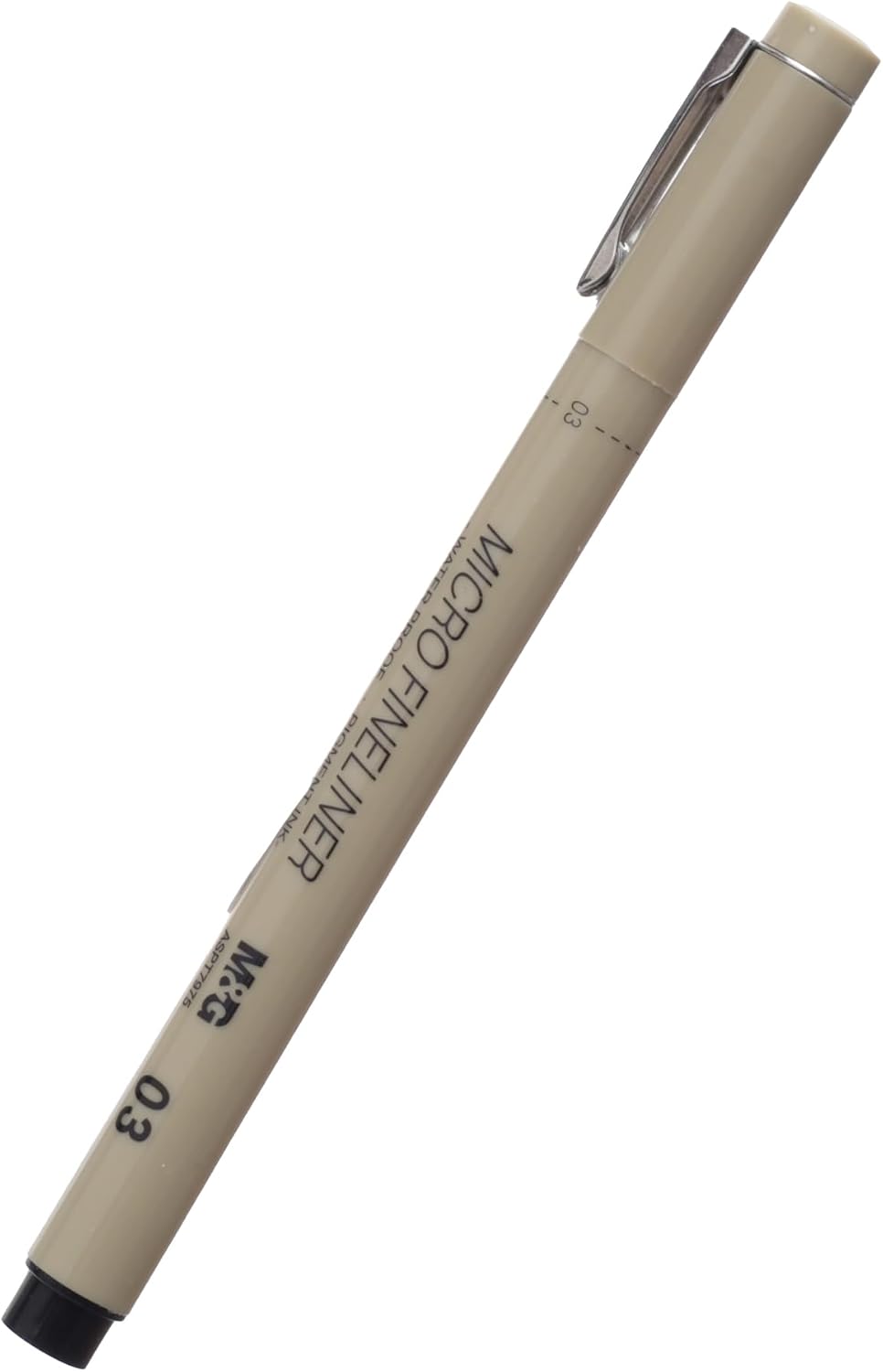 M&G Chenguang Micro Fineliner Pen, 3mm Fine Tip for Precise Drawing and Detailed Sketches, Black - 0.38mm - No: ASPT7975