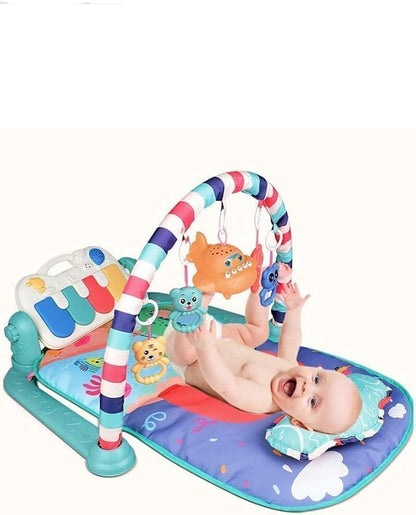 Baby Play Mat, Fun Piano Tummy Time Activity with 5 Educational Sensory Toys - No:8006