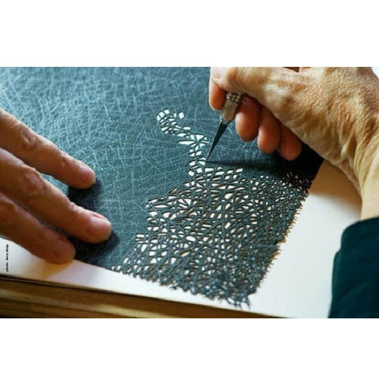 Keep Smiling Metal Detail Pen Knife with 5 Interchangeable Sharp Blades - No:I0078