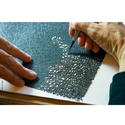 Keep Smiling Metal Detail Pen Knife with 5 Interchangeable Sharp Blades - No:I0078