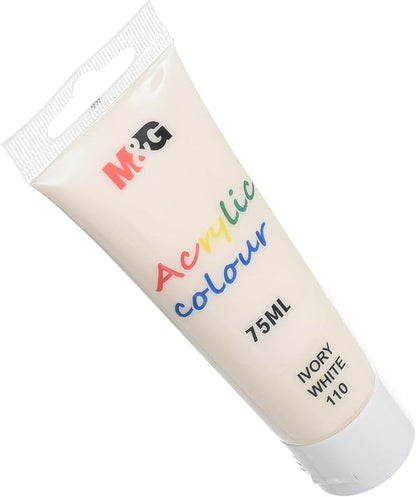 أنبوب ألوان أكريليك من إم آند جي تشنغوانغ، مجموعة بولد آرت كرييشن، 75 مل - أبيض عاجي (110) - رقم المنتج: APLN6598