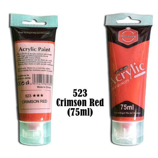 Keep Smiling Acrylic Paint Tube 75 Ml - Crimson red - No:523
