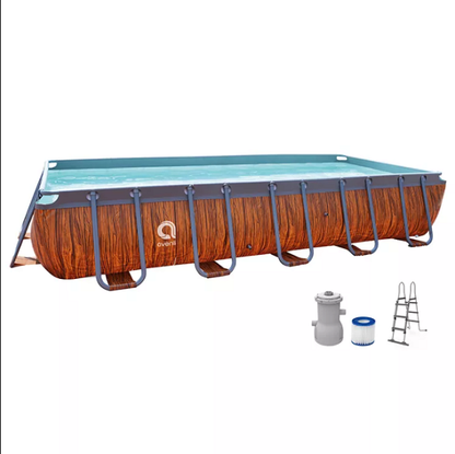 بطانة حمام سباحة مستطيلة بإطار فولاذي من جيلونج أفينلي، 5.4 متر × 2.5 متر × 1.0 متر - رقم: 17824EU