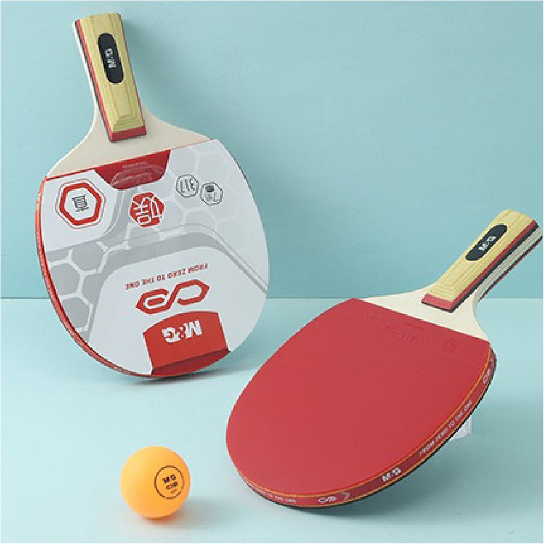 M&G Chenguang Table Tennis Racket Set with Carry Case – 2 Paddles, 3 Balls, Portable Ping Pong Set for Indoor & Outdoor Play - No:AST09317