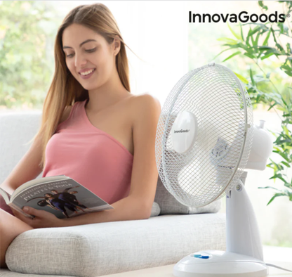 مروحة طاولة من إنوفا غودز، قطرها 30 سم، 35 واط، لون أبيض - رقم الموديل: V0101155