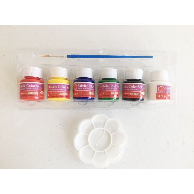 حافظ على ابتسامتك، مجموعة ألوان قماش من 6 ألوان، 25 مل - رقم: 7256F