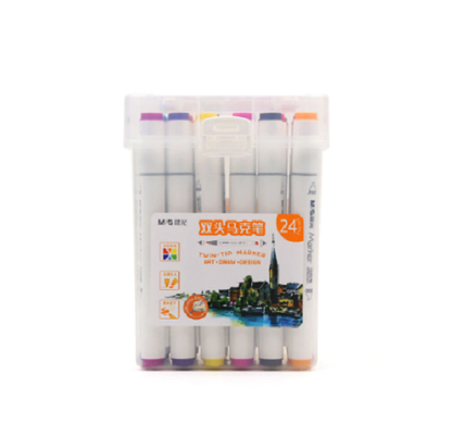 M&G Chenguang Double-headed Marker Set 24 Colors 1.0mm-5.0mm - No:APMV0901