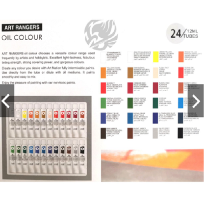 Set of Art Ranger Oil Colour 24 tubes -12ml - No:EO2412C-4