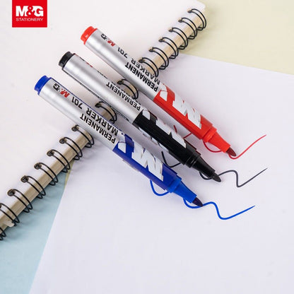 M&G Chenguang 702 Permanent Marker – Chisel Tip, Waterproof, Quick-Drying Ink - Blue , Black or Red – 1pcs - No: APMY2277