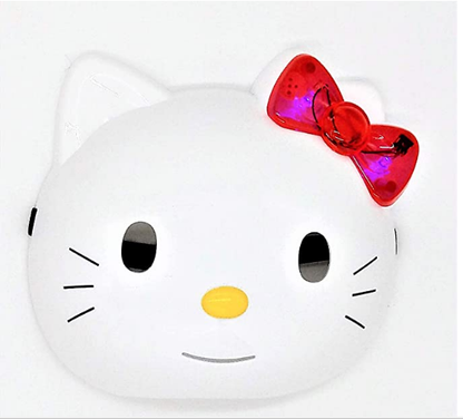 قناع وجه فاخر بتصميم هيلو كيتي / يضيء فيونكتها الحمراء - رقم: WL77918 