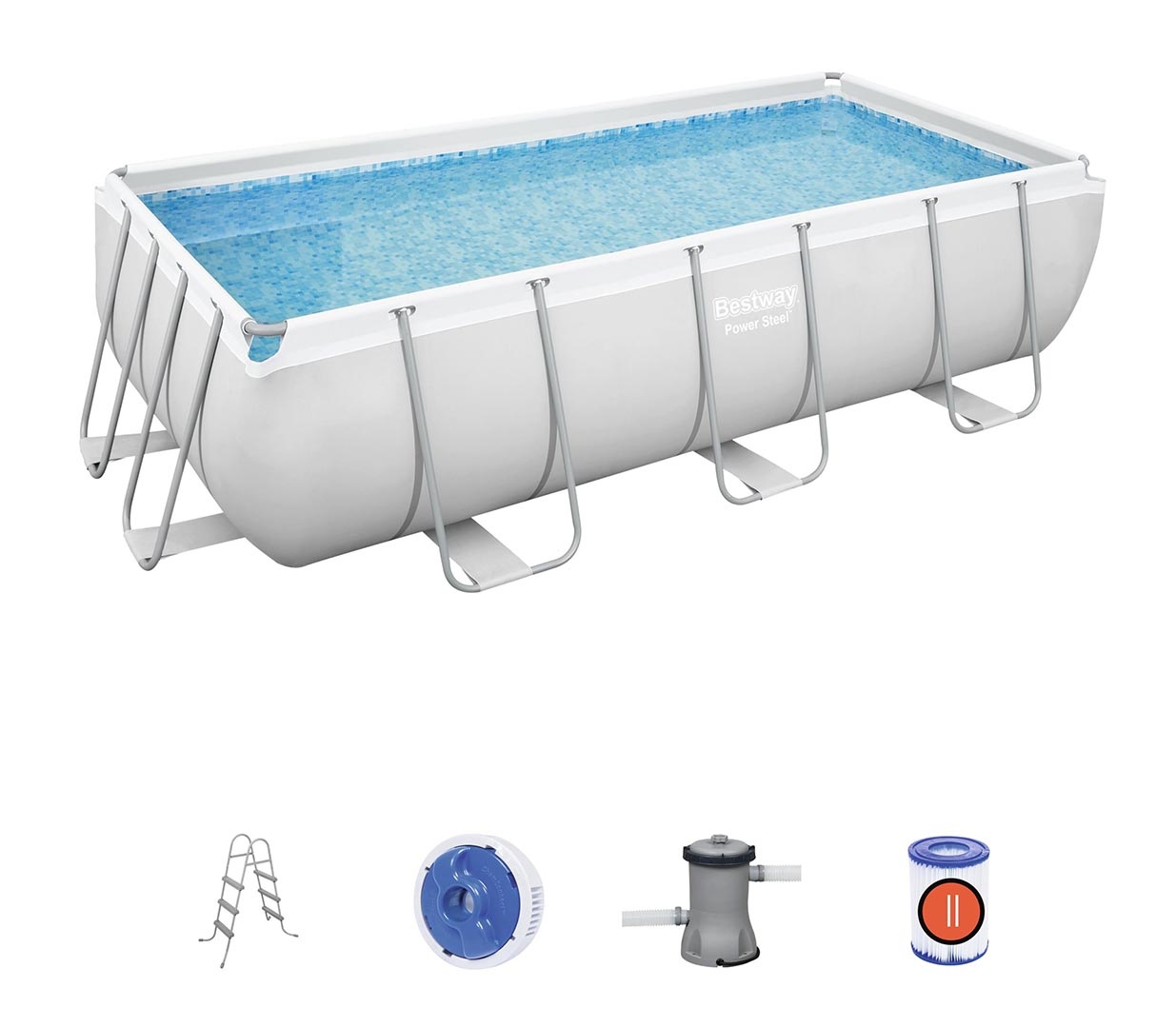 Bestway Power Steel Rectangular Above Ground Pool 404×201×100cm – No.56441