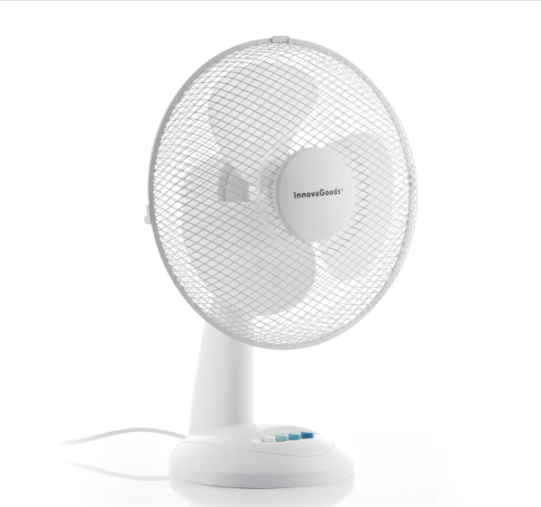 مروحة طاولة من إنوفا غودز، قطرها 30 سم، 35 واط، لون أبيض - رقم الموديل: V0101155