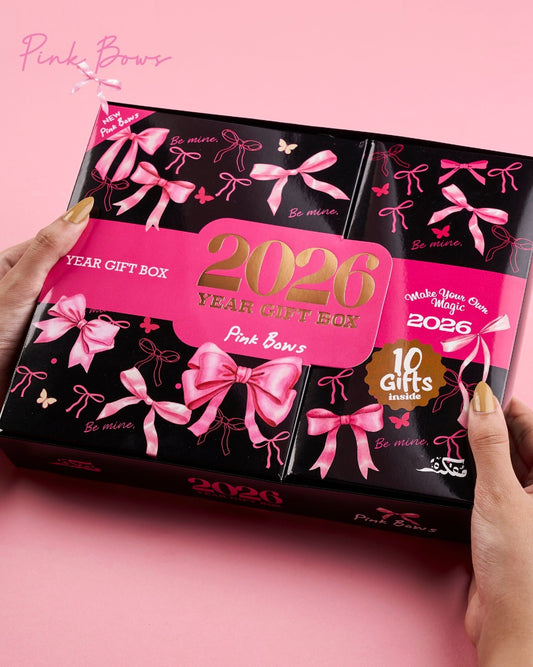 Mofakera Calendar Pink Bow Daily Year Gift Box 2026 ( Agenda )