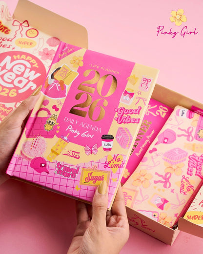 Mofakera Calendar Pinky Girl Daily Year Gift Box 2026 ( Agenda )