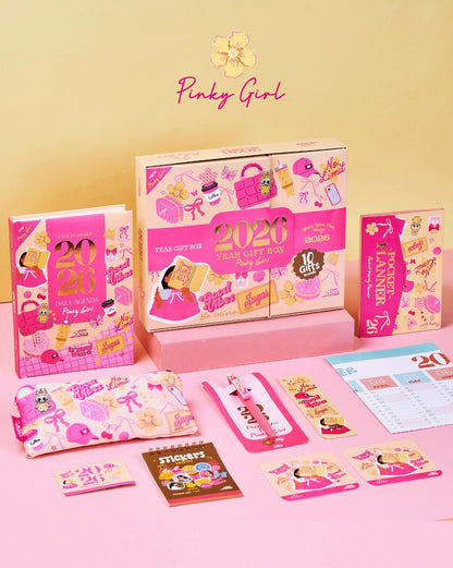 Mofakera Calendar Pinky Girl Daily Year Gift Box 2026 ( Agenda )