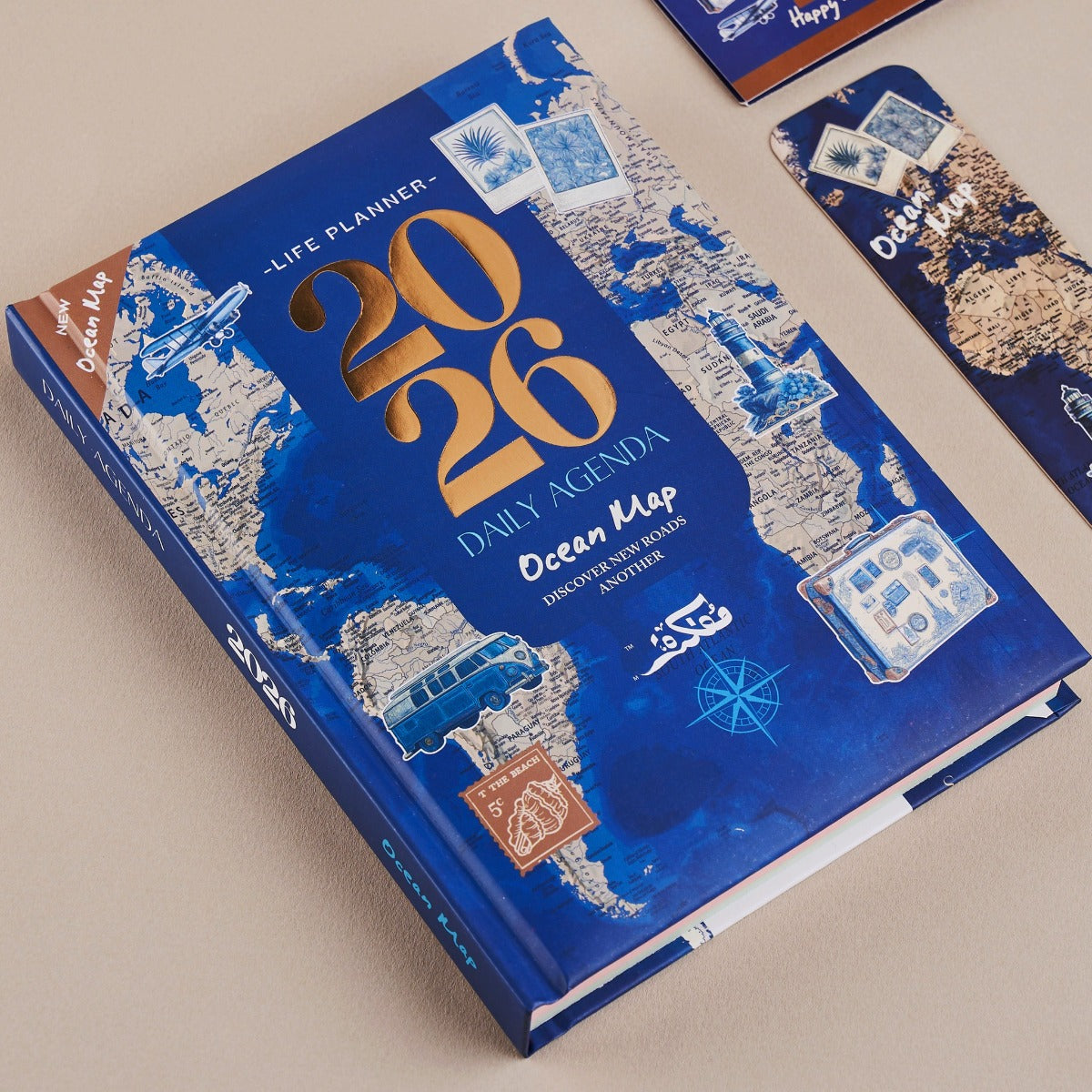 تقويم موفاكيرا، خريطة المحيط، صندوق هدايا يومي سنوي 2026 (أجندة)