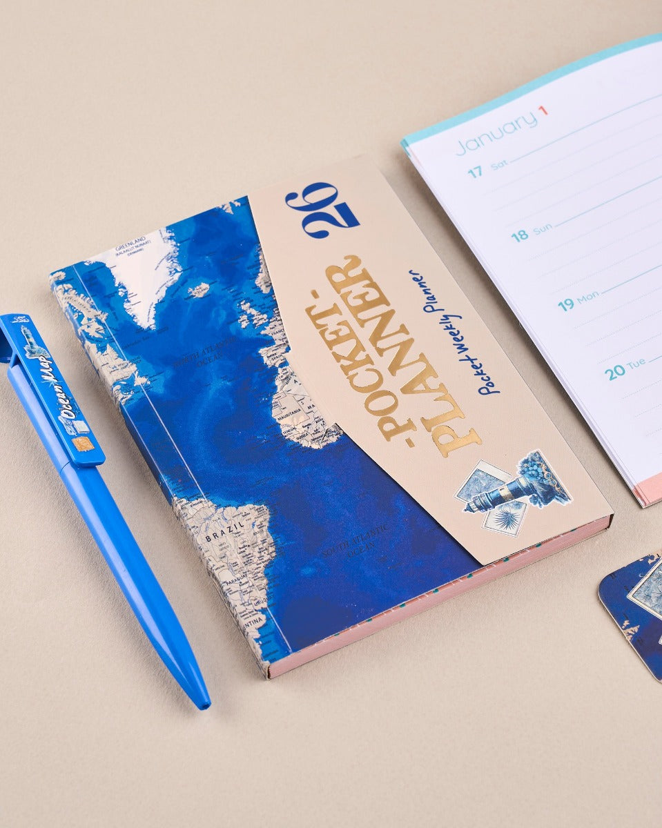 تقويم موفاكيرا، خريطة المحيط، صندوق هدايا يومي سنوي 2026 (أجندة)