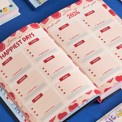 Mofakera Pinky Girl Daily gift Calendar Agenda 2026 - A5