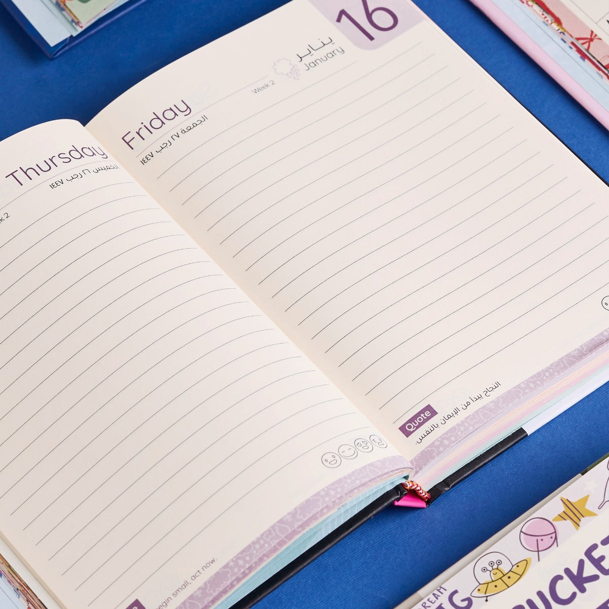 Mofakera Pink Bows Daily gift Calendar Agenda 2026 - A5