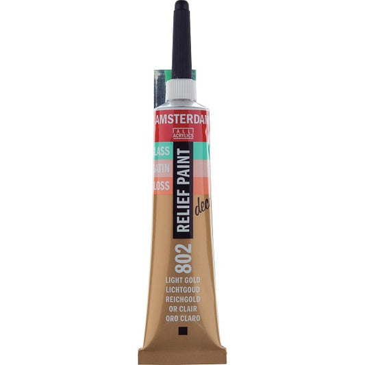 Royal Talens Amsterdam Relief Glass Paint 20ml Light Gold