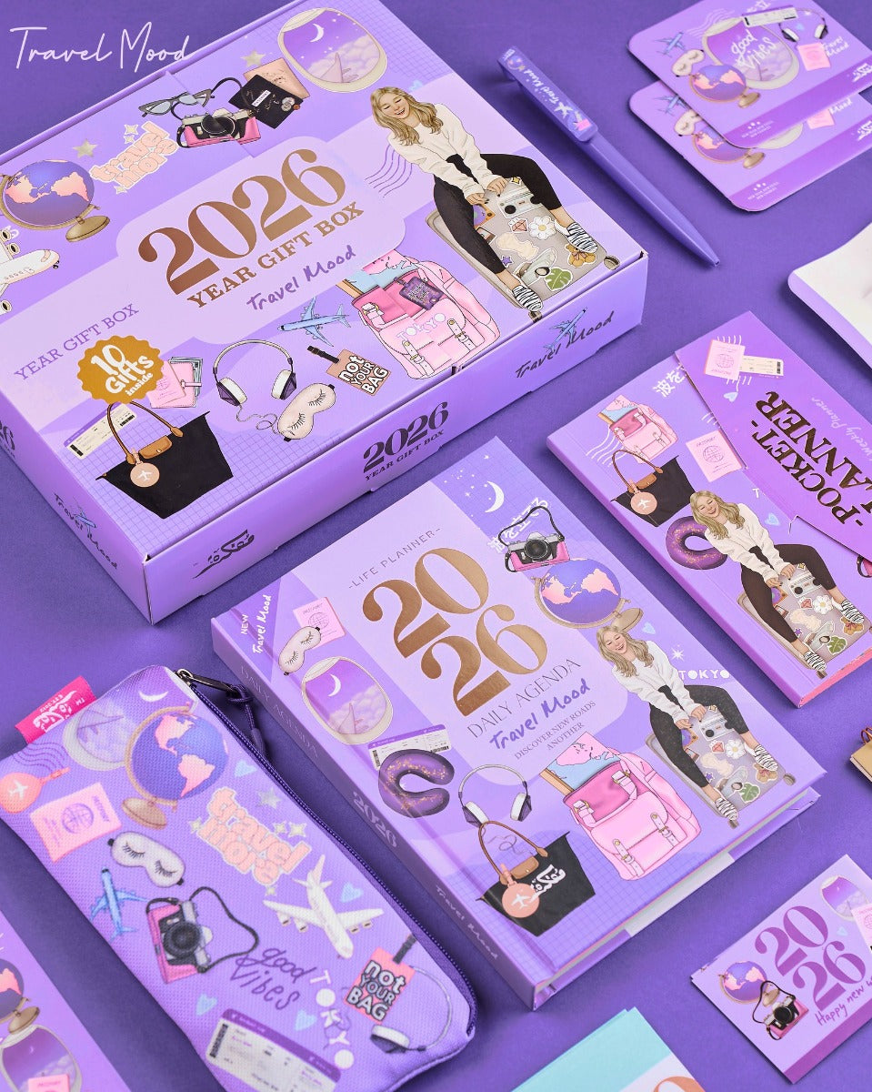 Mofakera Calendar Travel Mood Daily Year Gift Box 2026 ( Agenda )