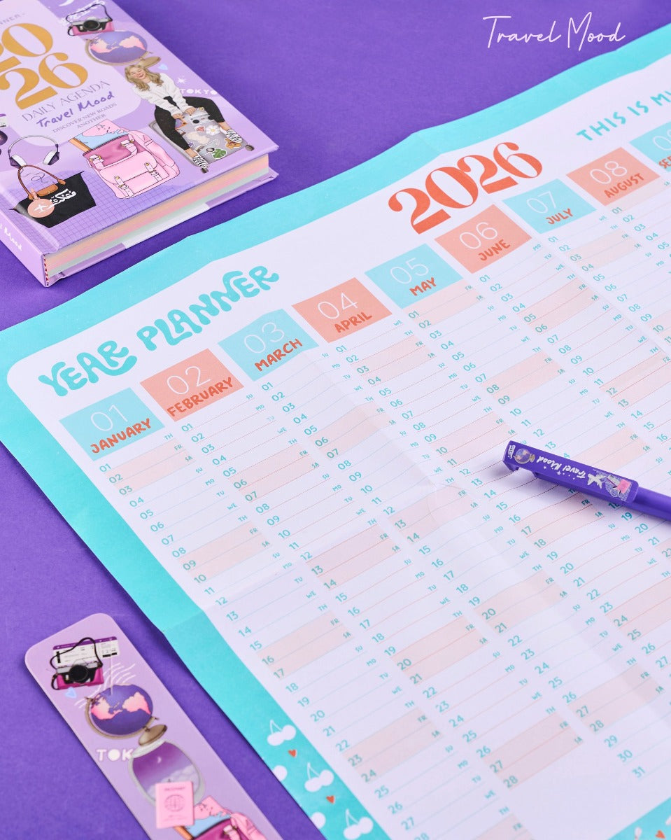 Mofakera Calendar Travel Mood Daily Year Gift Box 2026 ( Agenda )
