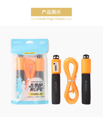 M&G Chenguang Adjustable Jump Rope with Counter – Foam Handle Skipping Rope for Fitness and Cardio Training - No:AST97434