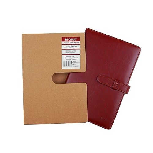 M&G leather rubber cover book 100 pages A5 No: APY4G381 - Assorted Colors