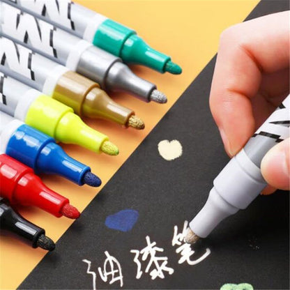 M&G Chenguang thin rod Paint Marker Pen Waterproof Oily - No:AOMY8503 - Gold- 1pcs