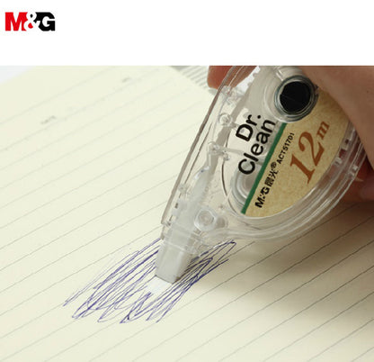 M&G Chenguang Dr. Clean Correction Tape – 12m x 5mm PET Correction Tape, Instant Dry, Smooth & Precise - 1pcs - No: ACT51701