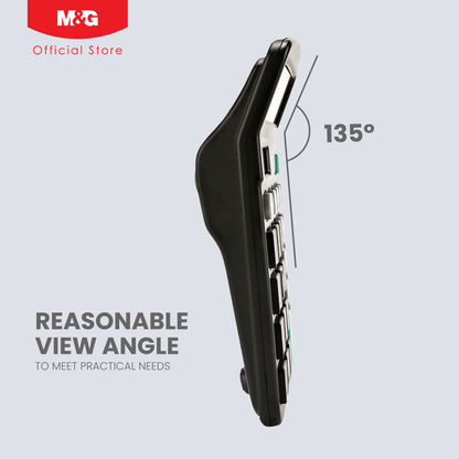 M&G Chenguang Solar Powered Economic Desktop Calculator - 12 Digits, Large Display, Dual Power Source -1pcs - No: ADG98766