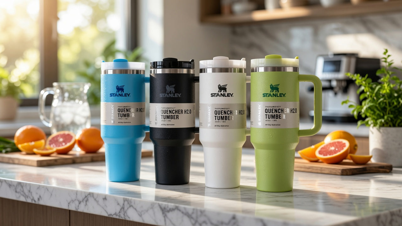 Stanley Stainless Steel Mug, (1200ml) Stainless Steel Mug with Straw and Handle, Insulated Mug with Lid Travel Mug, Stainless Steel Coffee Mug for Hot Iced Drinks